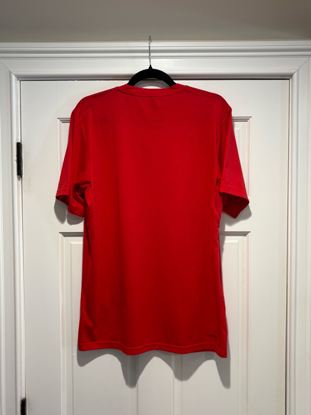 Adidas Men's Medium Bold Red Short Sleeve Tee - Picture 3 of 7